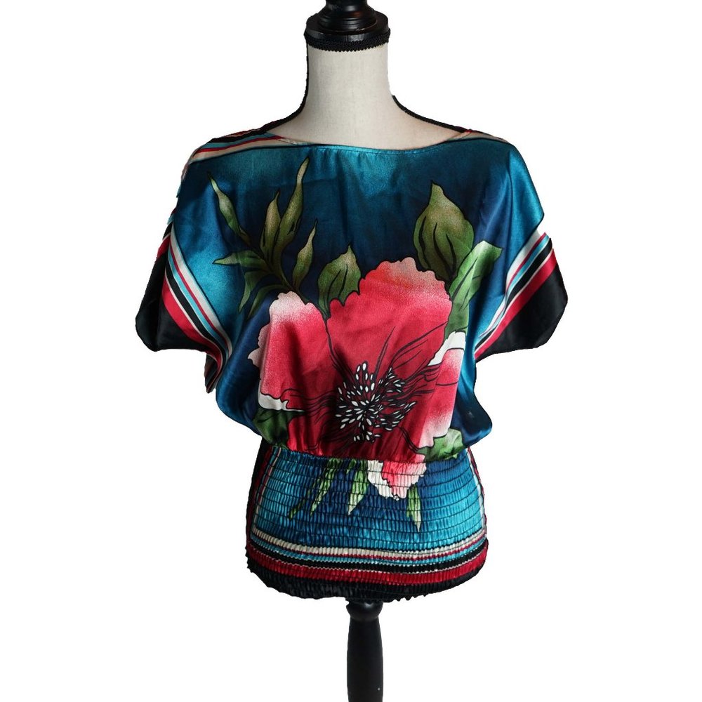 Women's Top Blouse Forever 21 Small Floral Silky